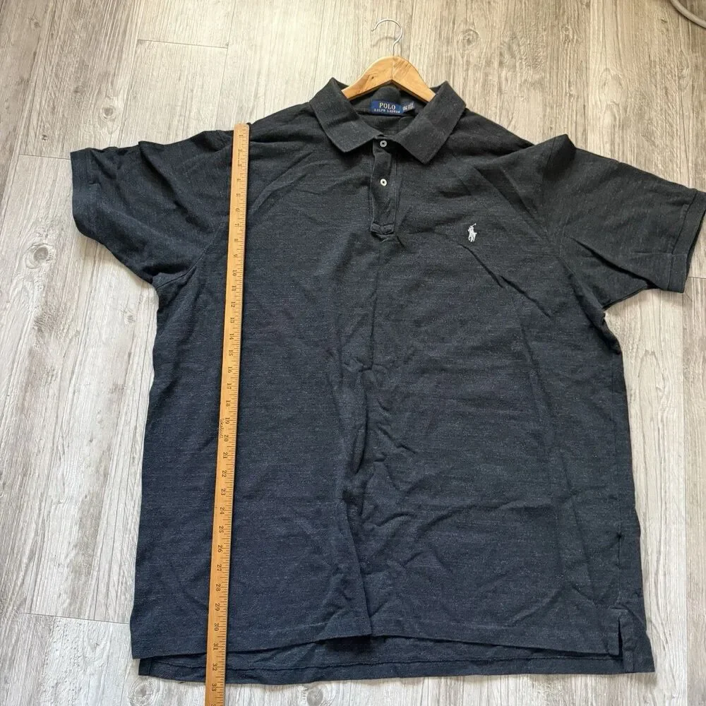 Polo Ralph Lauren Polo Shirt Men 3XLT Big & Tall Gray Heather Classic Fit Preppy